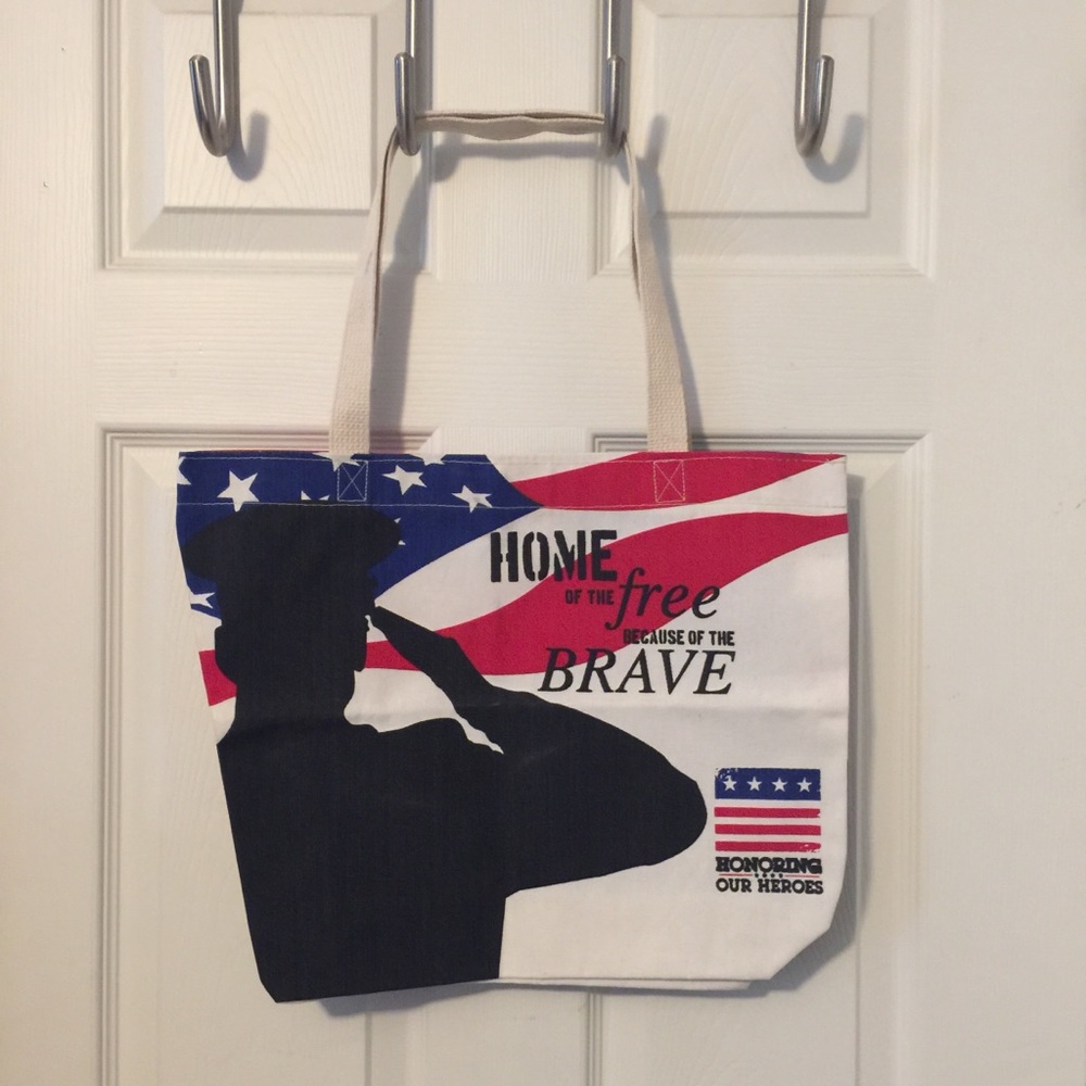 Home of the Free Because of The Brave Canvas Tote